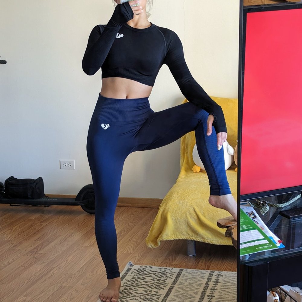 XS Women's Best Athletic Leggings & Long Sleeve 3 Piece Set